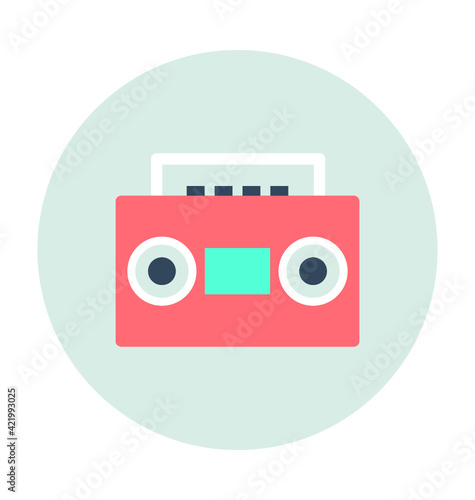 Boombox Colored Vector Icon