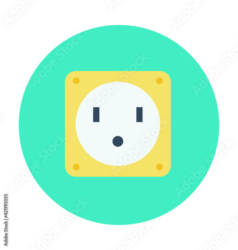 Socket Colored Vector Icon