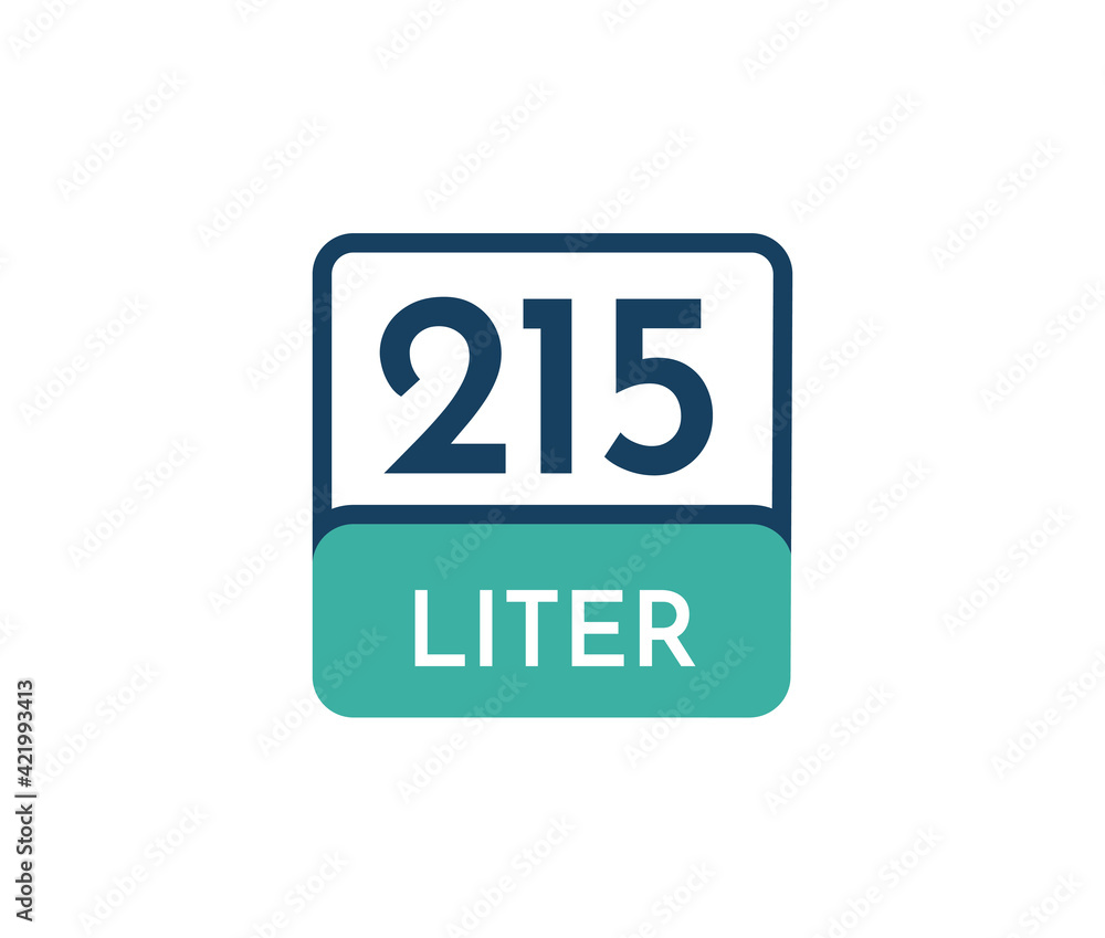 215 liters icon vector illustration 215 liters icon vector illustration