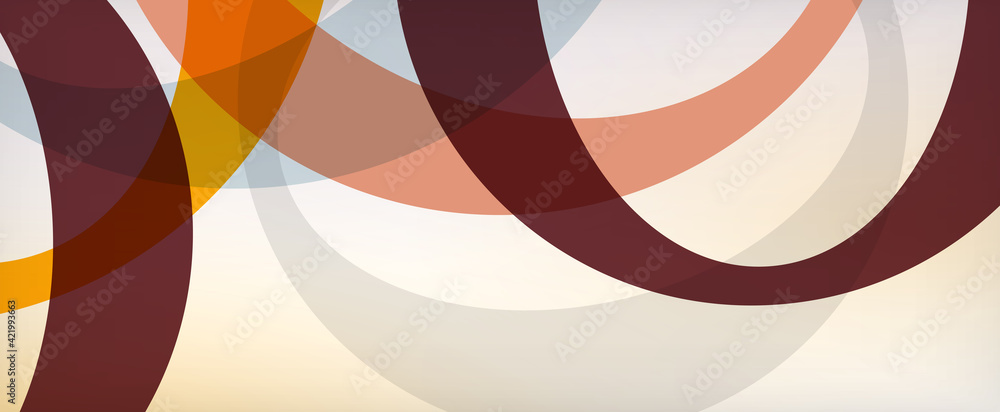 Obraz premium Ring geometric shapes, o letter repetition wallpaper. Abstract background for business or technology presentations, internet posters or web brochure covers