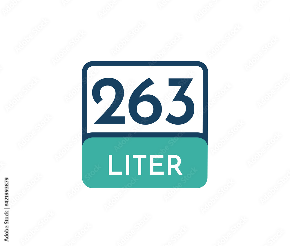 263 liters icon vector illustration 263 liters icon vector illustration