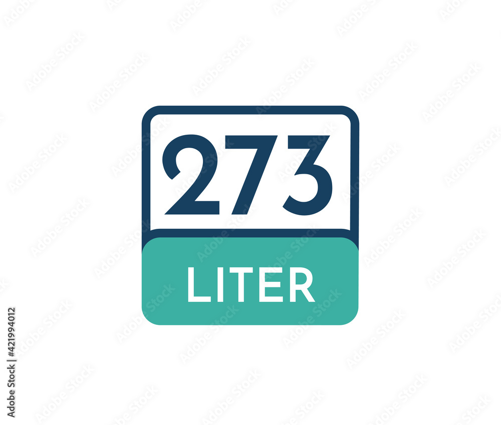 273 liters icon vector illustration 273 liters icon vector illustration
