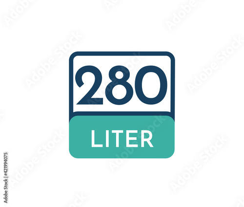 280 liters icon vector illustration