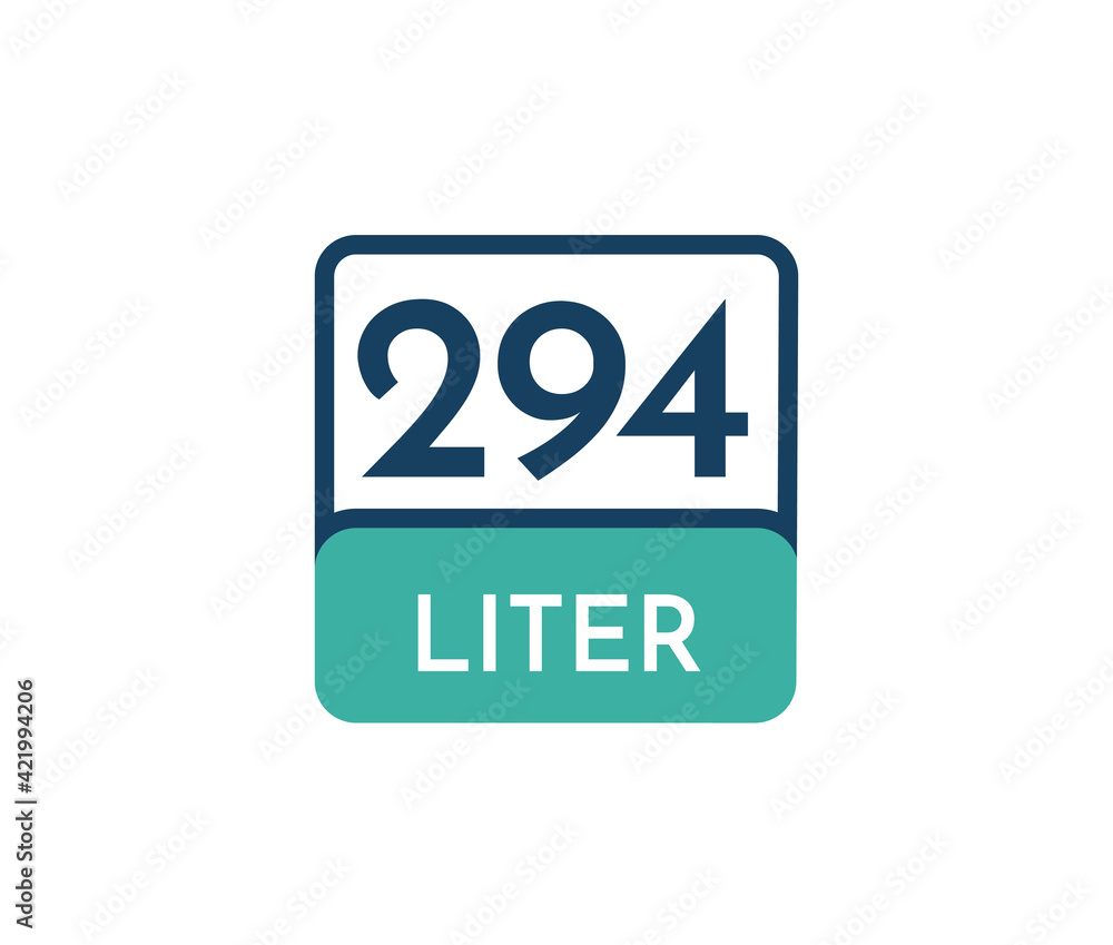 294 liters icon vector illustration 294 liters icon vector illustration