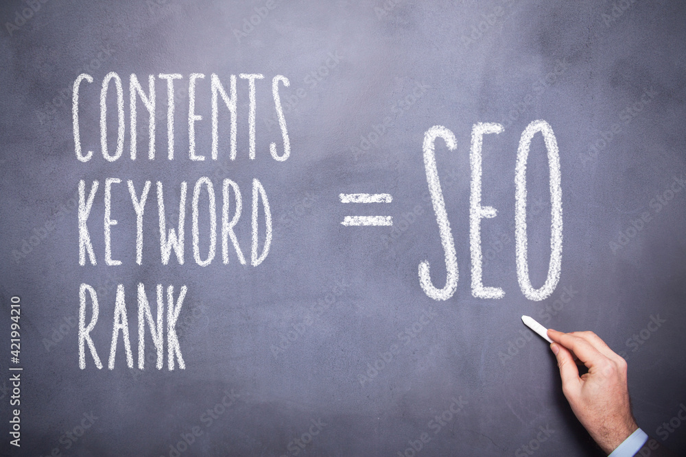 Fototapeta premium Seo concept on the blackboard