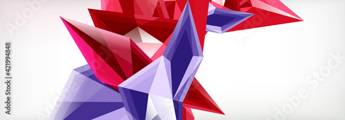 Vector 3d triangles and pyramids abstract background for business or technology presentations, internet posters or web brochure covers