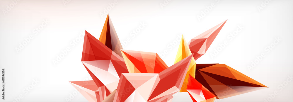 Vector 3d triangles and pyramids abstract background for business or technology presentations, internet posters or web brochure covers Vector 3d triangles and pyramids abstract background for business or technology presentations, internet posters or web brochure covers