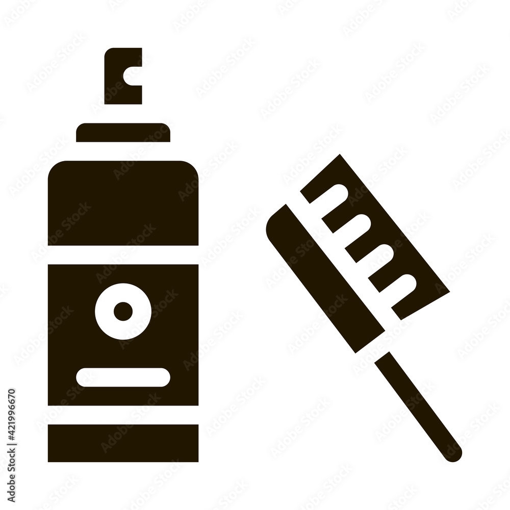 Obraz premium Brush Accessory Icon Vector Glyph Illustration