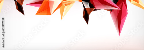 Vector 3d triangles and pyramids abstract background for business or technology presentations, internet posters or web brochure covers