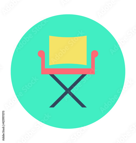 Director’s Chair Colored Vector Icon