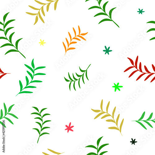 Seamless pattern with colorful twigs.