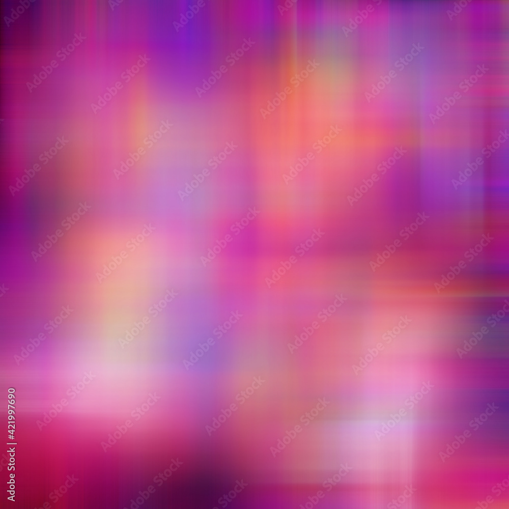 Abstract square multicolored background of blurred vertical and horizontal crossed lines in pink tones