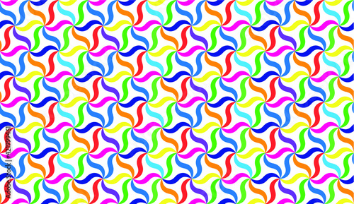 colorful swirl line in abstract seamless pattern background