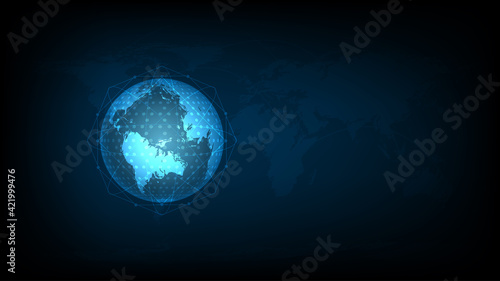 Digital data globe - Hi-tech communication concept digital innovation background