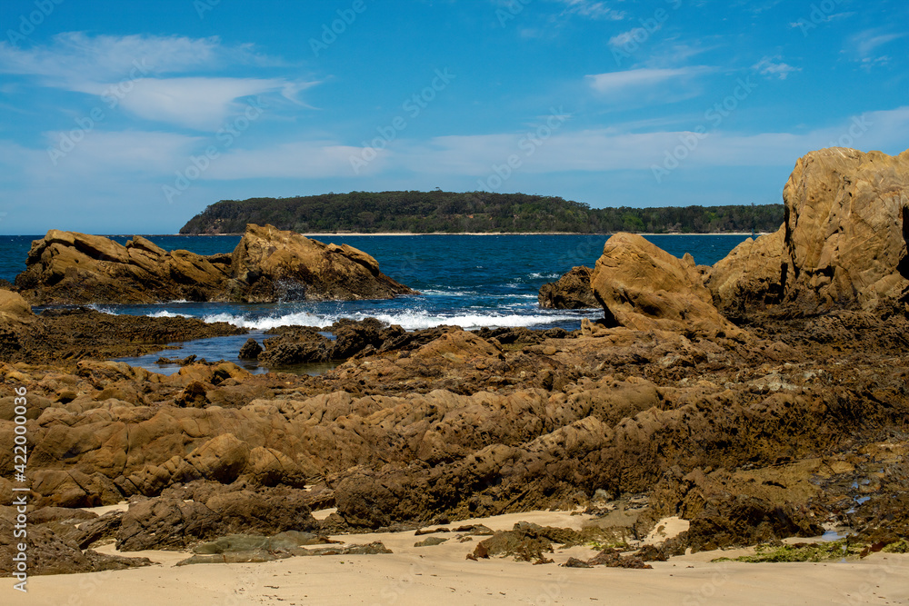 Rocky coast line, Tomakin, NSW, Australia