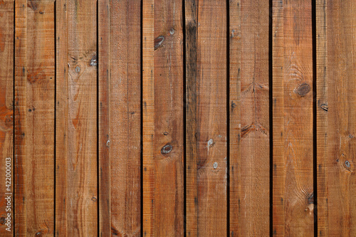 Wooden planks brown wall texture with natural pattern wood background