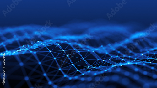 Network connection concept. Internet Communication Big data  Technology Background. 3d rendering