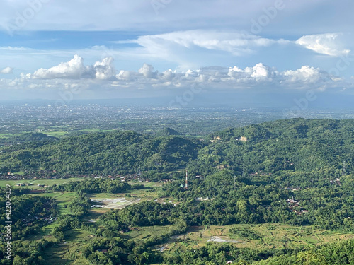 View from Becici Peak or Puncak Becici, Yogyakarta.