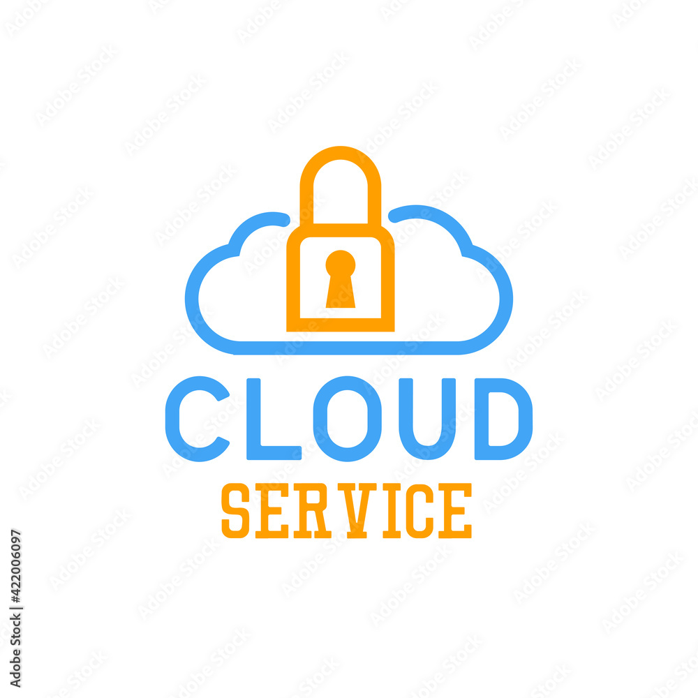 cloud storage service logo. vector illustration cloud storage service logo. vector illustration