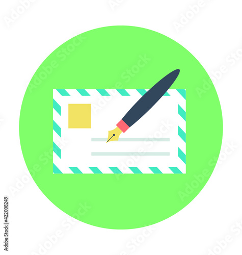 Airmail Colored Vector Icon
