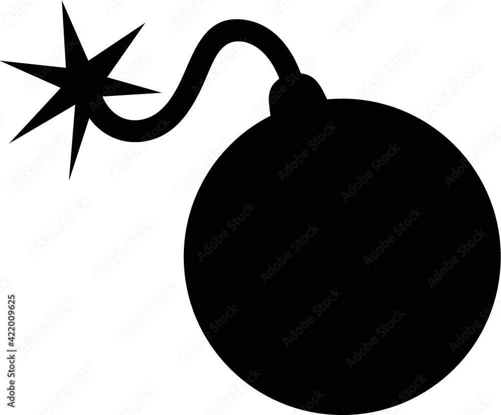 Vector illustration of the bomb Vector illustration of the bomb