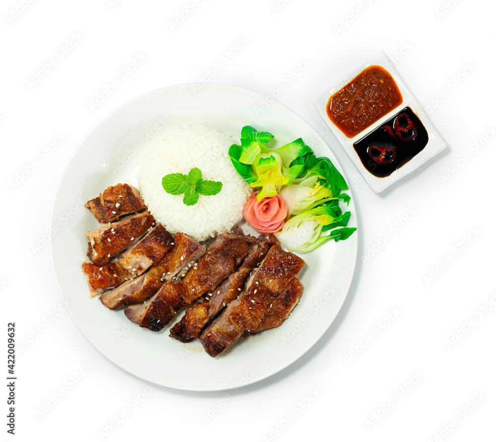 Roasted Duck with Rice recipe served sauce Roasted Duck with Rice recipe served sauce