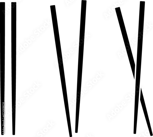 Vector illustration of the chopsticks