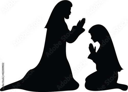 Vector illustration of the christening