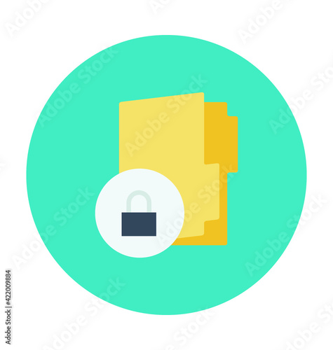 Cryptography Colored  Vector Icon