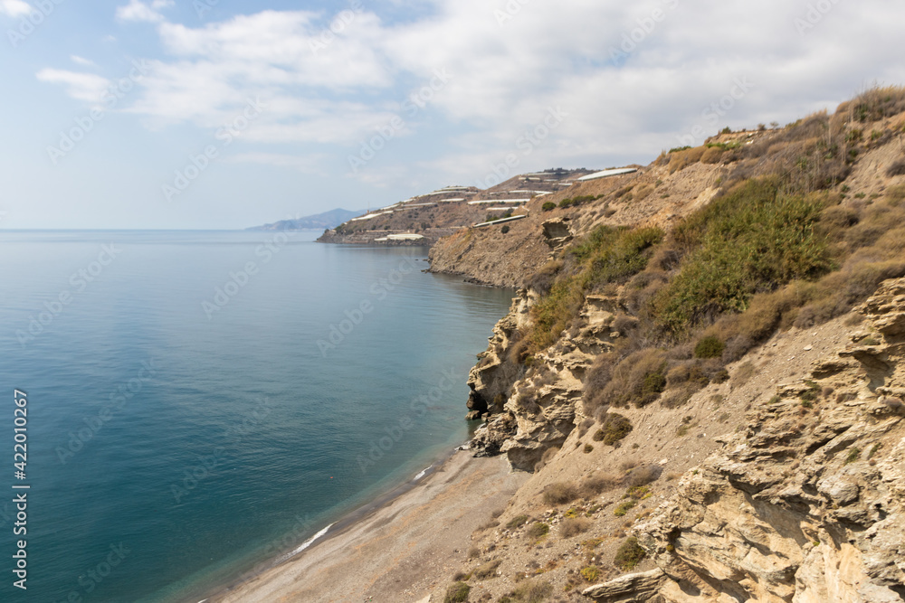 Playa El Ruso Tropical Coast Granada Andalusia Spain Playa El Ruso Tropical Coast Granada Andalusia Spain