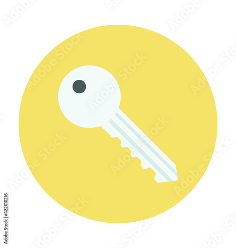 Key Colored  Vector Icon