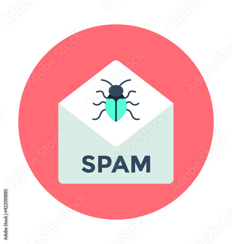 Spam Colored  Vector Icon