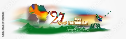 VECTOR ILLUSTRATION FOR SOUTH AFRICA FREEDOM DAY ON ABSTRACT BACKGROUND