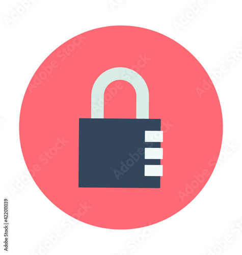 Code Padlock Colored  Vector Icon