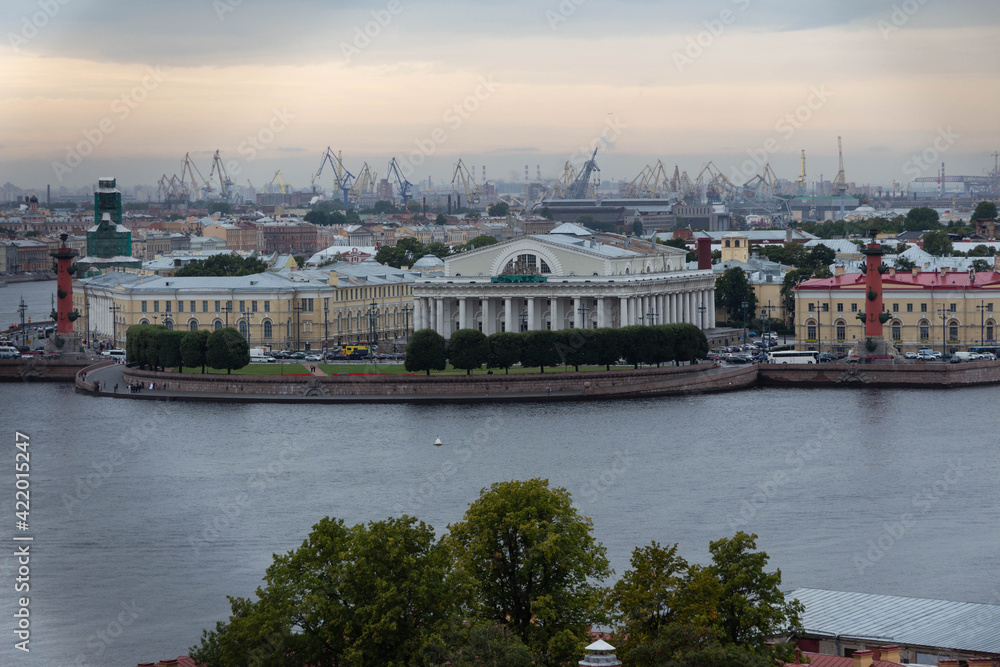 view of the city of saint petersburg from a height