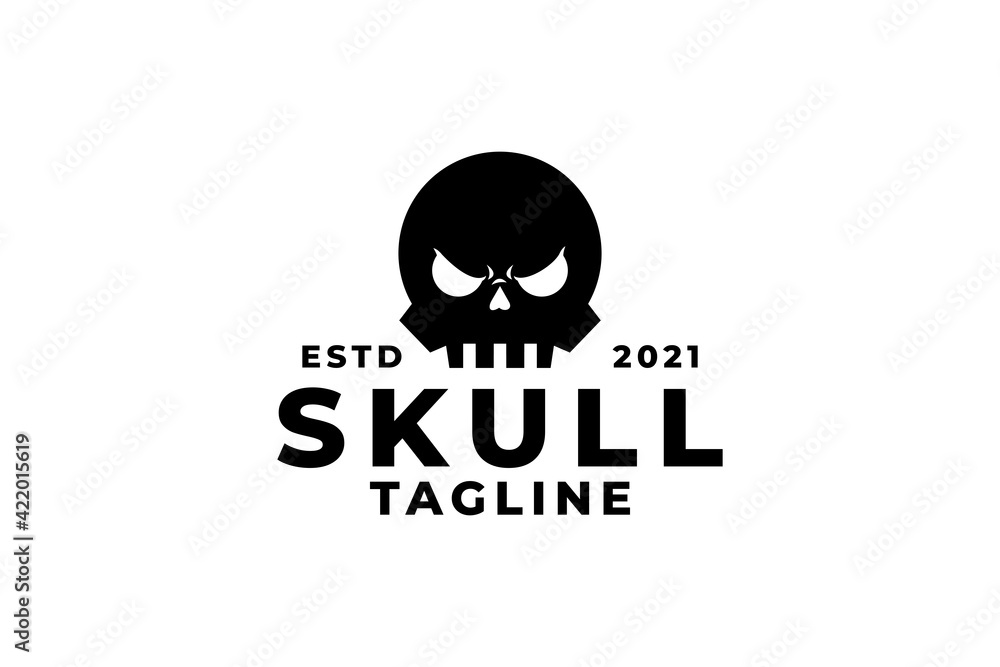 retro skull logo. suitable for motorbike club or business logo match with skull illustration. retro skull logo. suitable for motorbike club or business logo match with skull illustration.