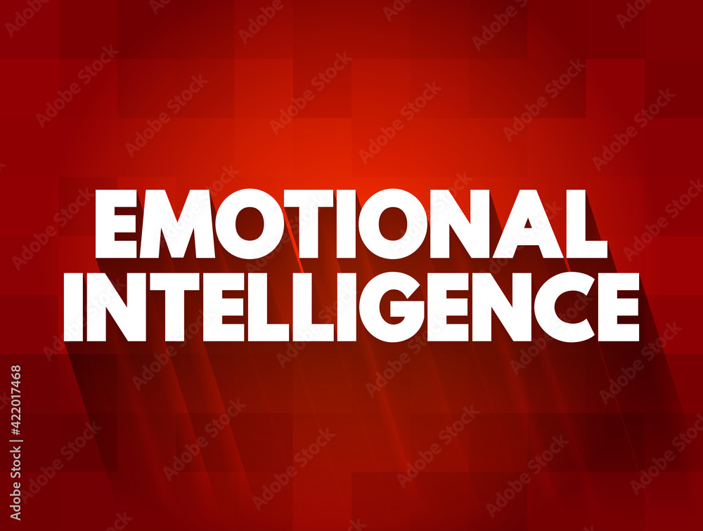 Emotional Intelligence text quote, concept background