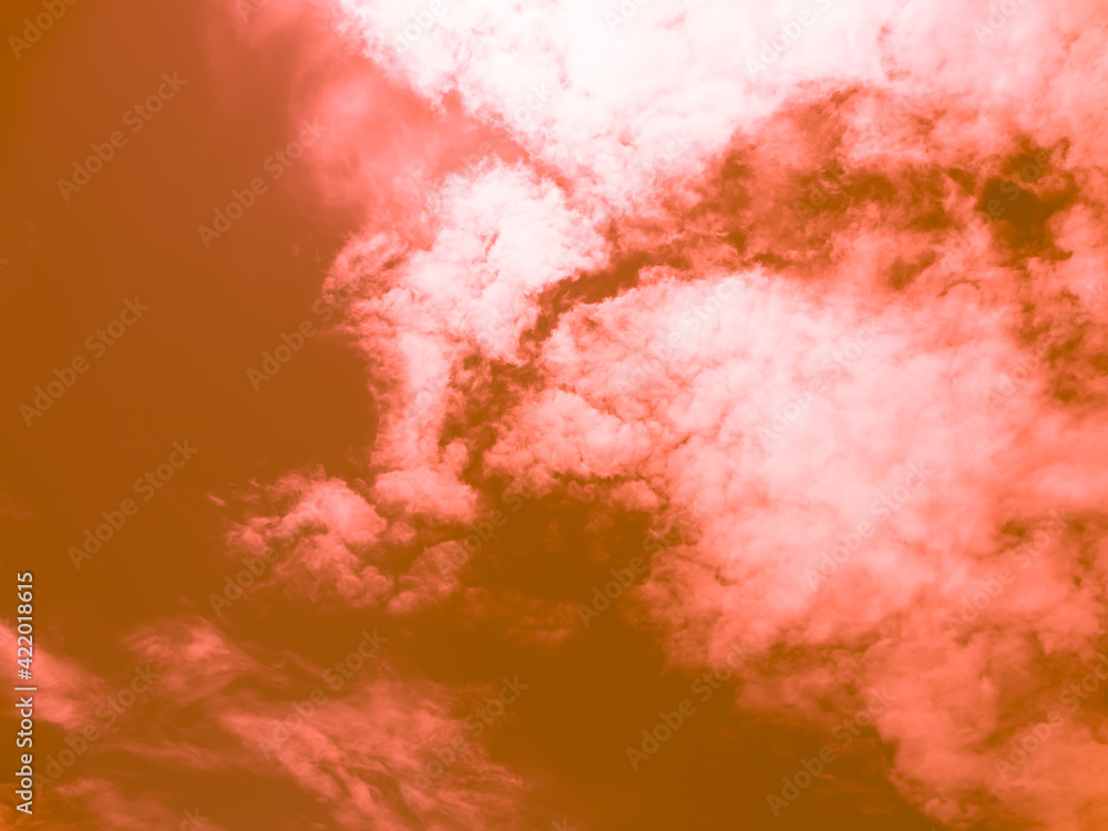 Cloud sky pastel abstract gradient blurred. soft focust canopy dark red wallpaper or background sweet soft landscape.