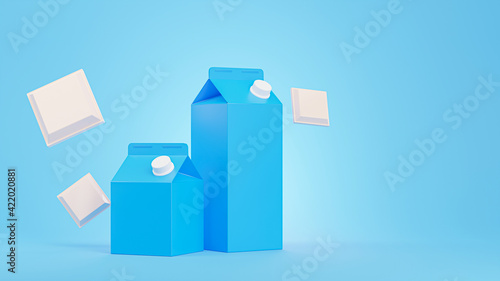 3d render of realistic milk bottle with milk bar for your products
