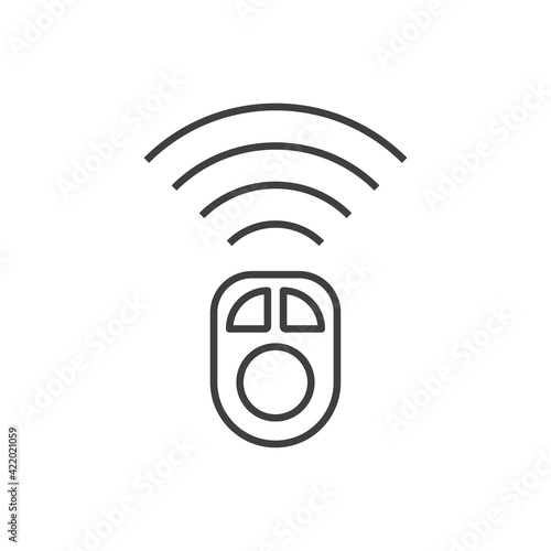 Control remoto con ondas inalámbricas con lineas en color gris