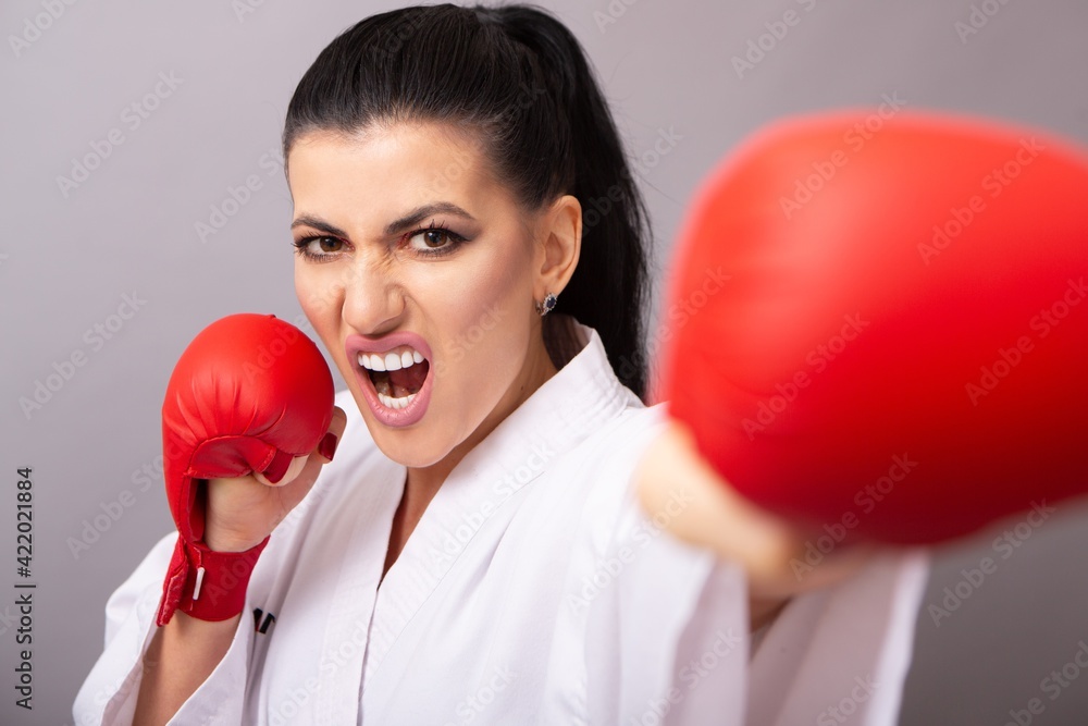 face woman portrait karate sport face woman portrait karate sport