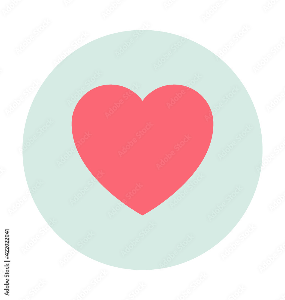 Love Heart Colored Vector Icon