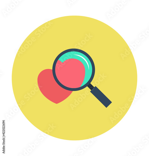 Magnifying Colored Vector Icon