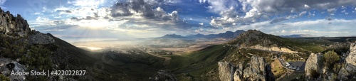 panorama of Sir Lowry's Pass 