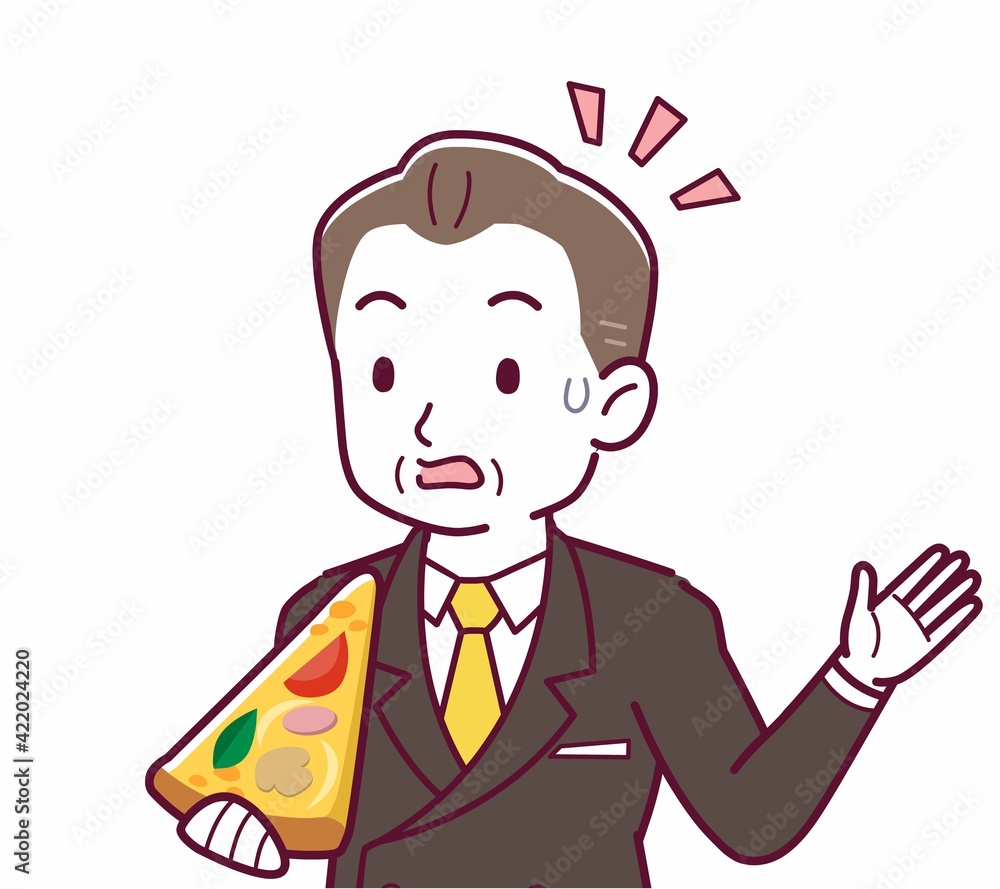 ピザを食べる人