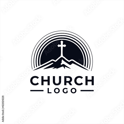 Church Logo Design Vector Illustration Template Idea