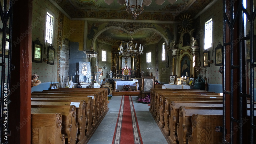 Kościół w Szymbarku w Małopolsce, szlak architektury drewnianej, zabytek sakralny