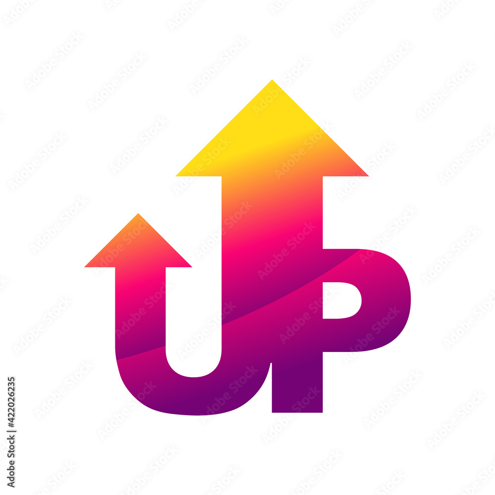 Up icon isolated on white background vector illustration. Up icon isolated on white background vector illustration.