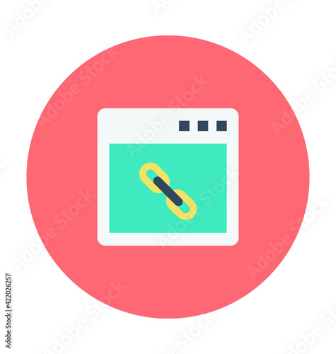 Screen Linkage Colored Vector Icon