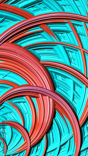 Wallpaper Mural Artistic and imaginative digitally designed abstract 3D fractal background Torontodigital.ca